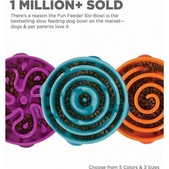 Outward Hound Fun Feeder Slo Bowl, Slow Feeder Dog Bowl - Picture 11 of 12